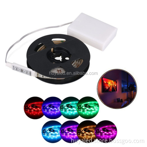 5050 LED Flexible Strip RGB IP65 Waterproof Battery Box TV LED STRIP